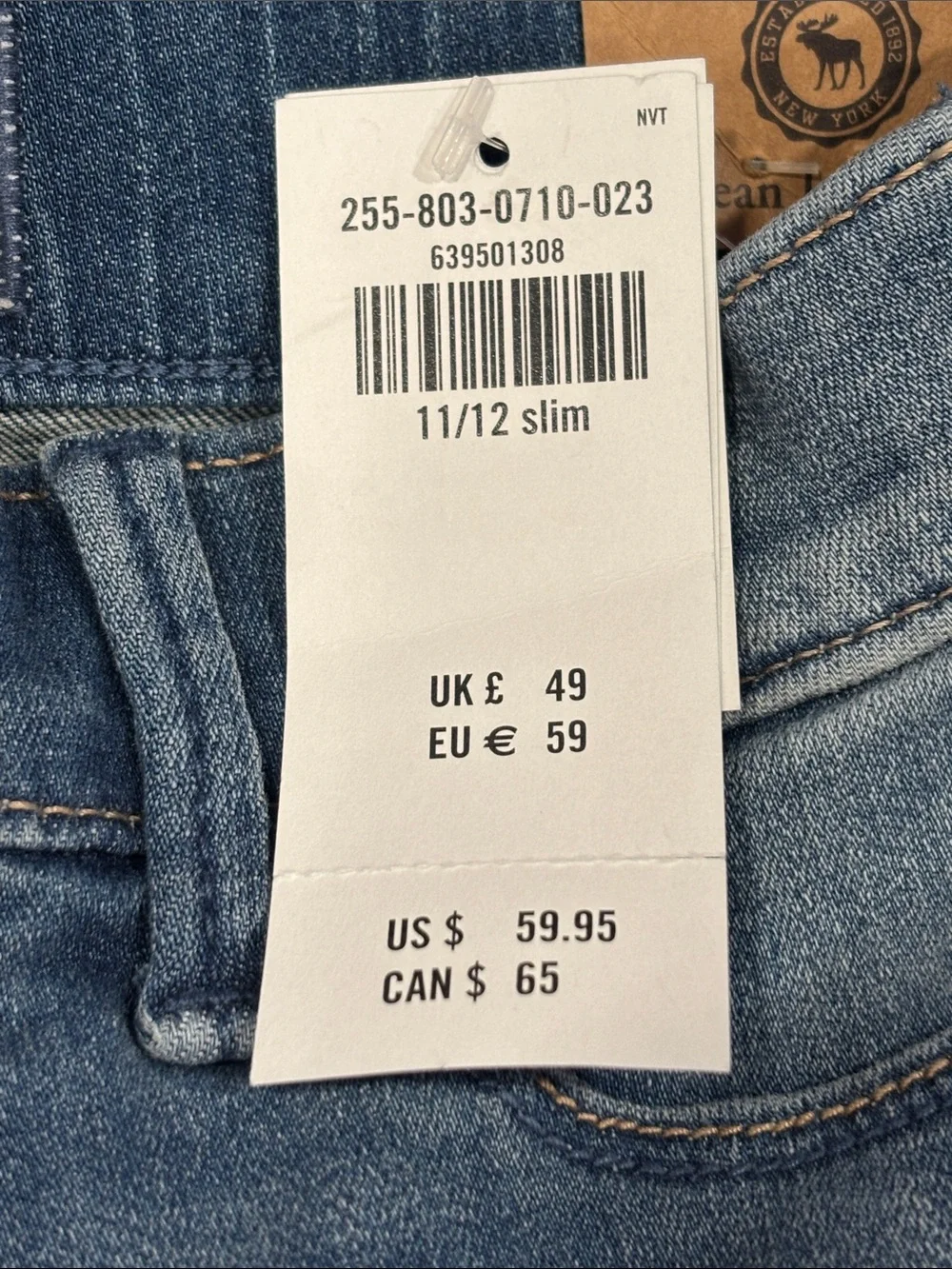 Abercrombie Kids Pull-on Jean Leggings -‎ size 11/12 Slim NWT